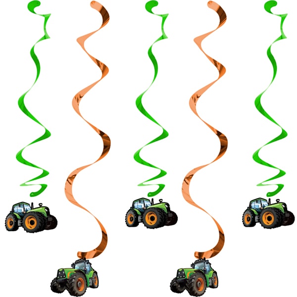 Tractor Time - Hængende Swirl Dekorationer