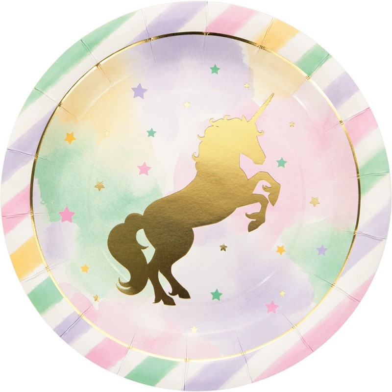 Unicorn Sparkle - Tallerkner 8 stk