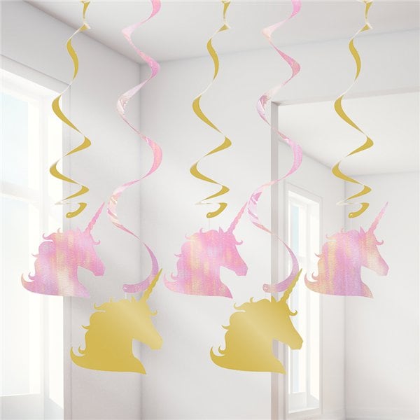 Unicorn Sparkle - Hængende Swirl Dekorationer
