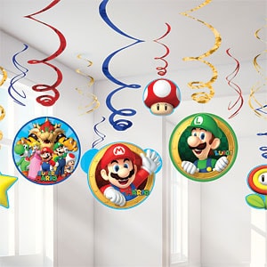 Super Mario - Hængende Swirl Dekorationer