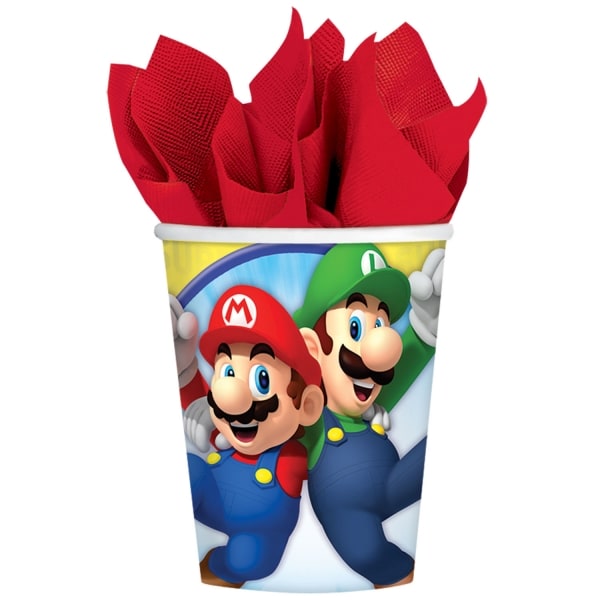 Super Mario - Papkrus 8 stk