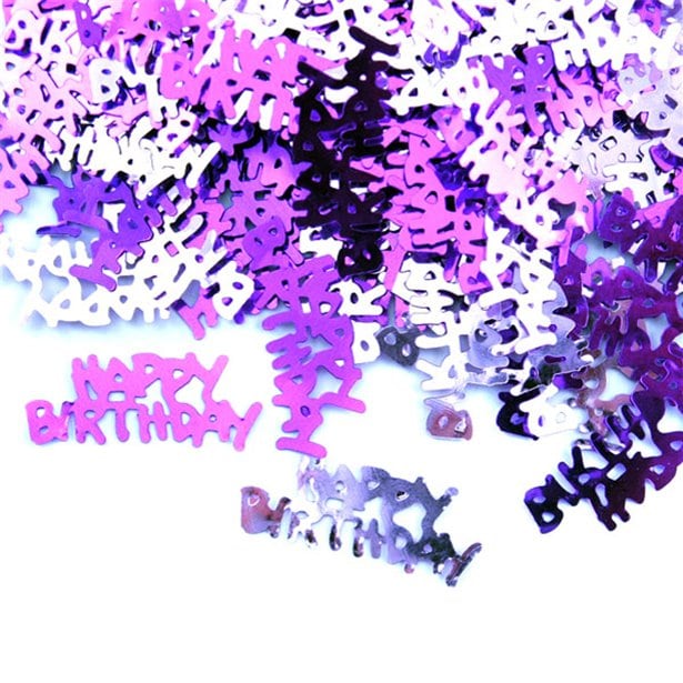 Konfetti 'Happy Birthday', lyserød
