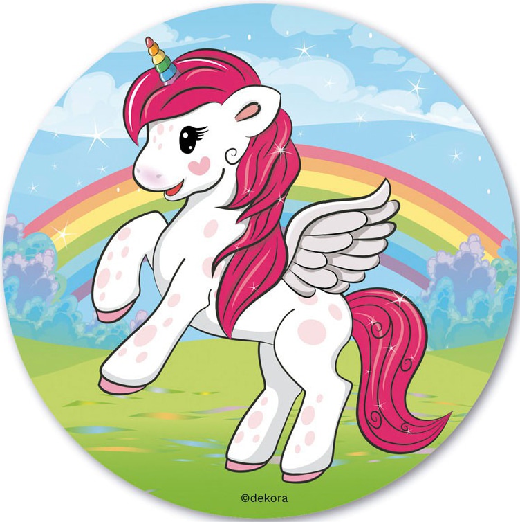 Sukkerprint - Enhjørning 20 cm