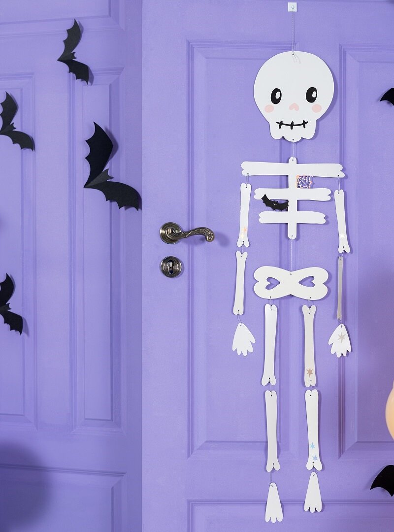 Hængende skelet af papir 110 cm