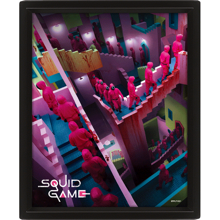 Squid Game - 3D Kanvas-tavle Crazy Stairs