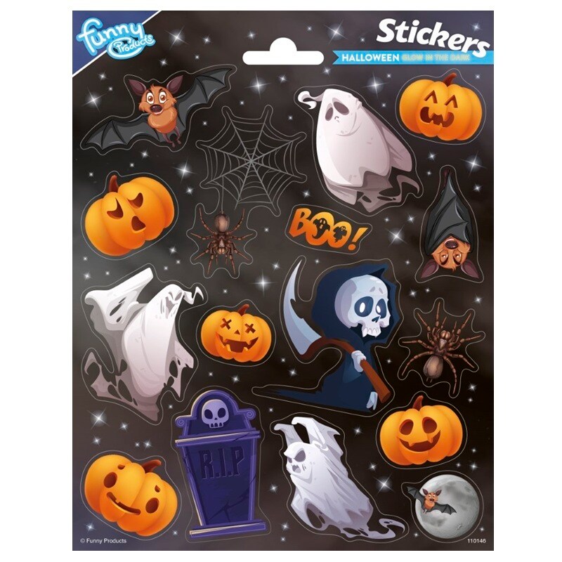 Halloween Klistermærker Glow in the dark