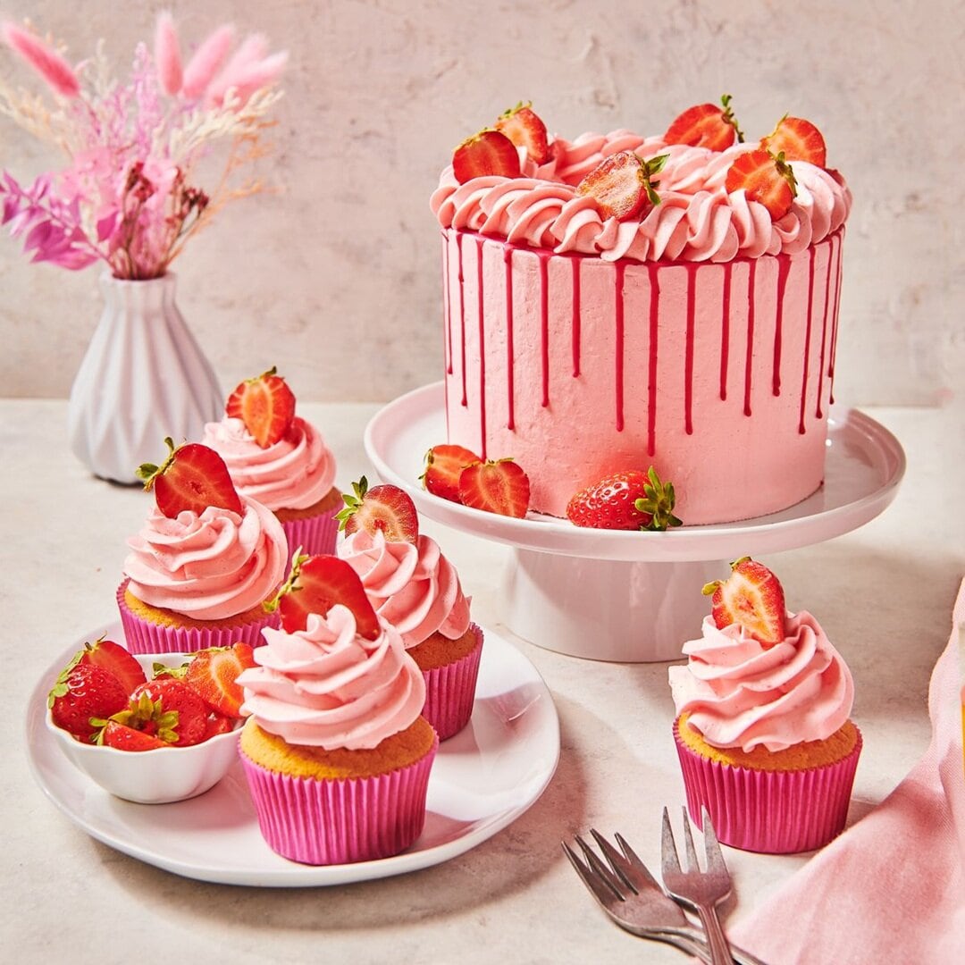 FunCakes Enchanted Cream frostingmix, jordbær 450 gram