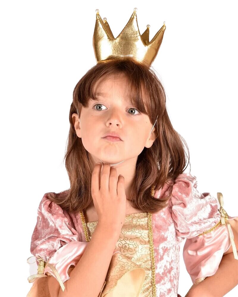 Maskeradetilbehør - Prinsessekrone Guld
