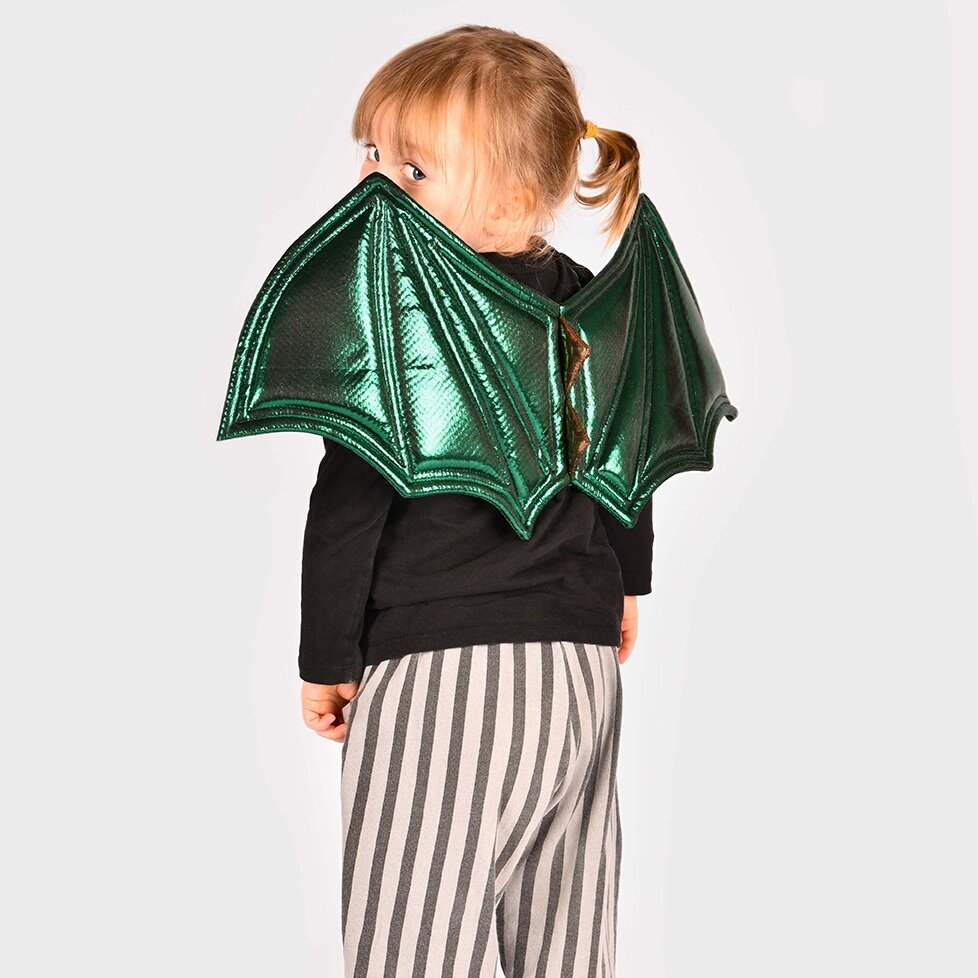 Grønne Dragevinger Børnestørrelse 30 cm