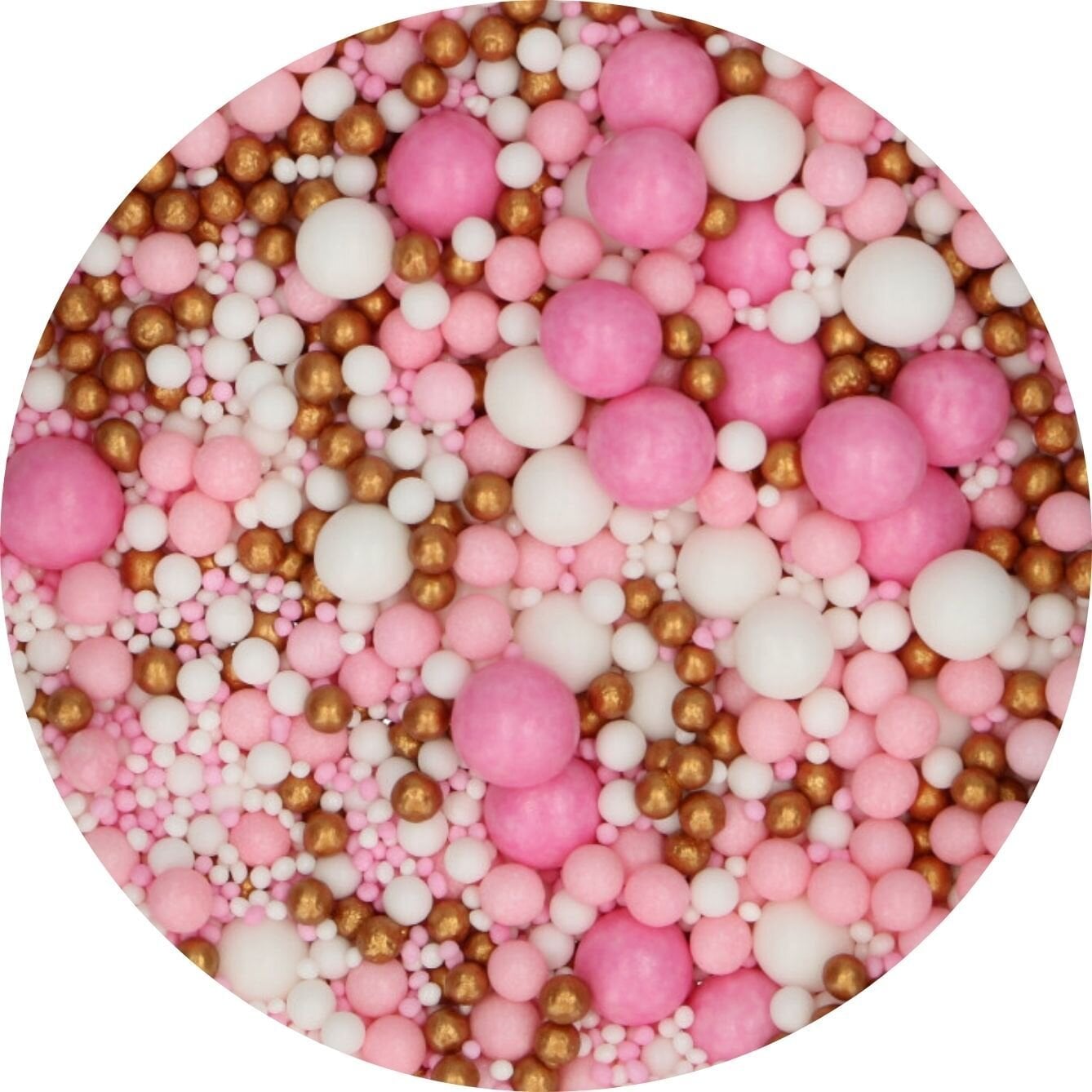 FunCakes Soft Pearls Lyserød Mix 80 gram