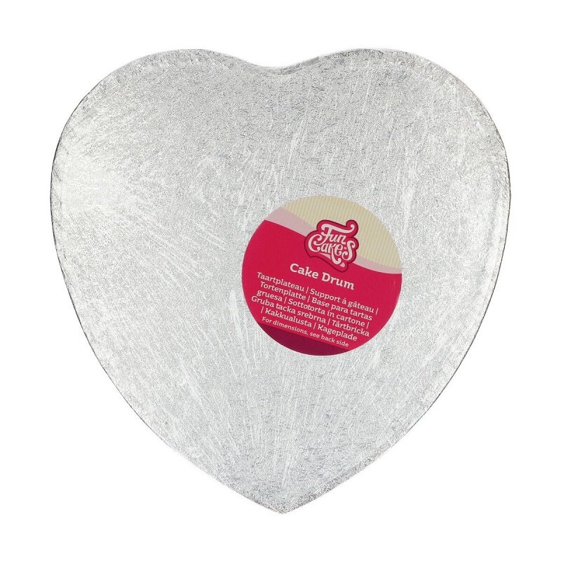 FunCakes - Kagefad hjerteformet Sølv 27,5 cm
