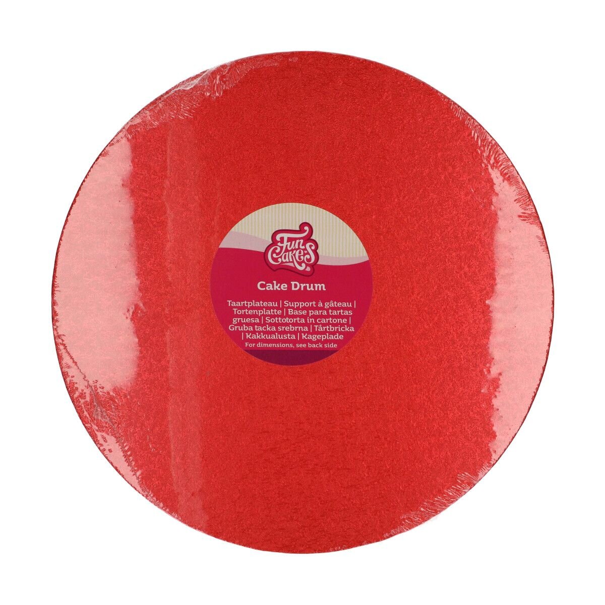 FunCakes - Kagefad rund Rød 30,5 cm	