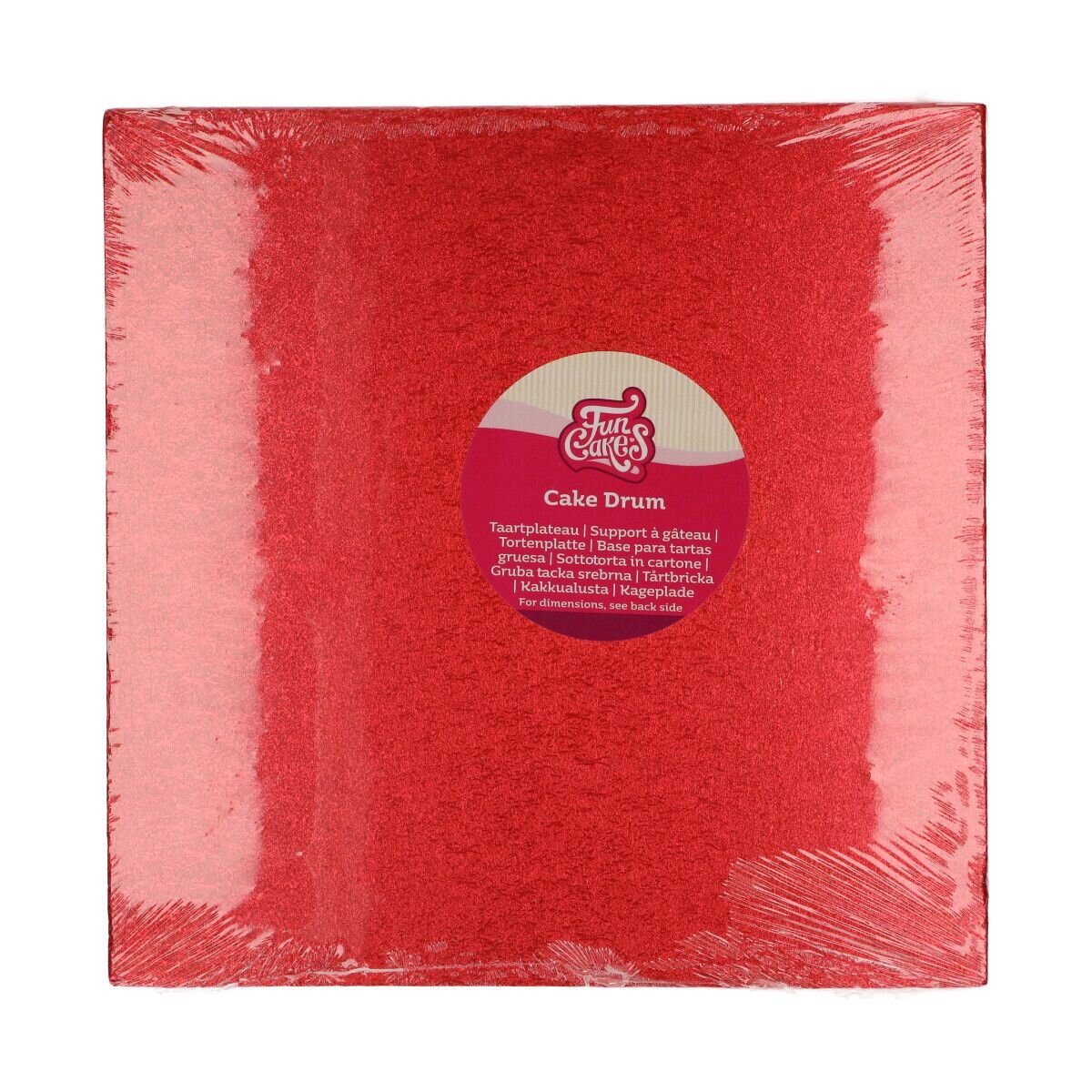 FunCakes - Kagefad firkantet Rød 30,5 cm