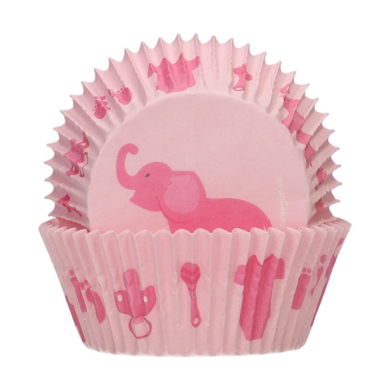 FunCakes - Muffinforme Elephant Pink 48 stk