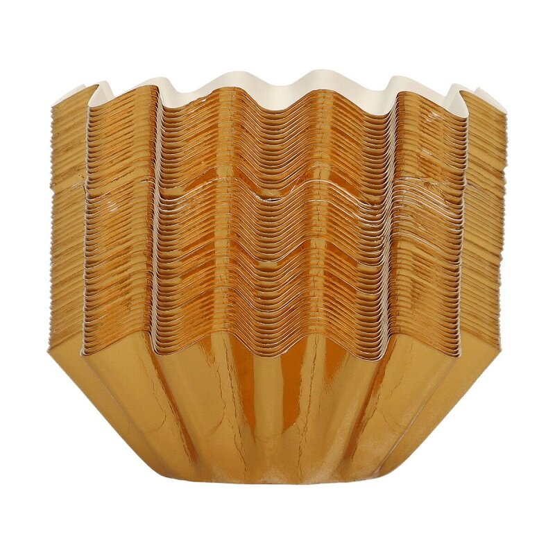 FunCakes - Blomstformede Muffinforme Guldmetallic 48 stk