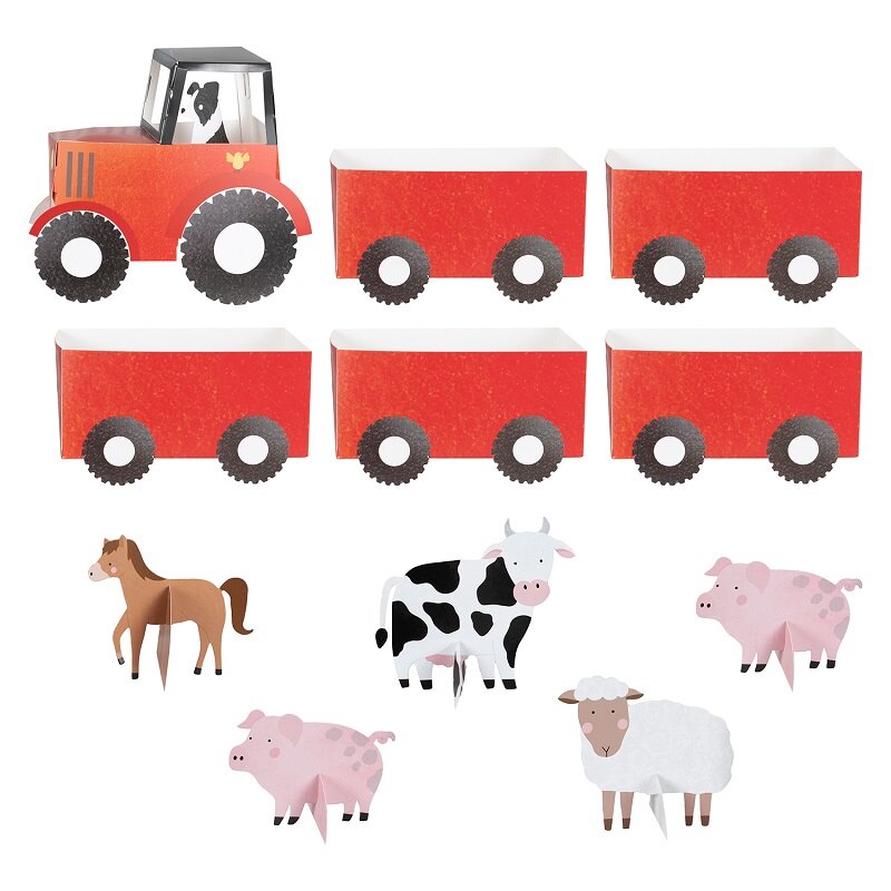 Bondegårdsdyr - Traktor med vogne til snacks