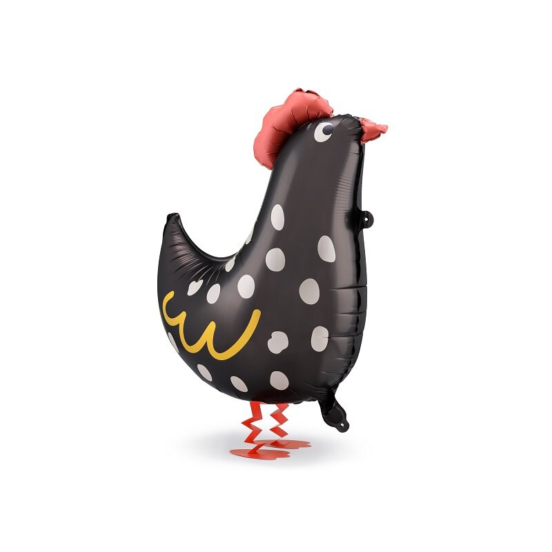 Folieballon - Sort Høne 48 x 60 cm