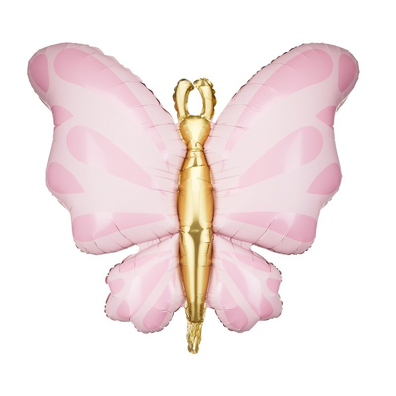 Folieballon Lyserød Sommerfugl 69 cm