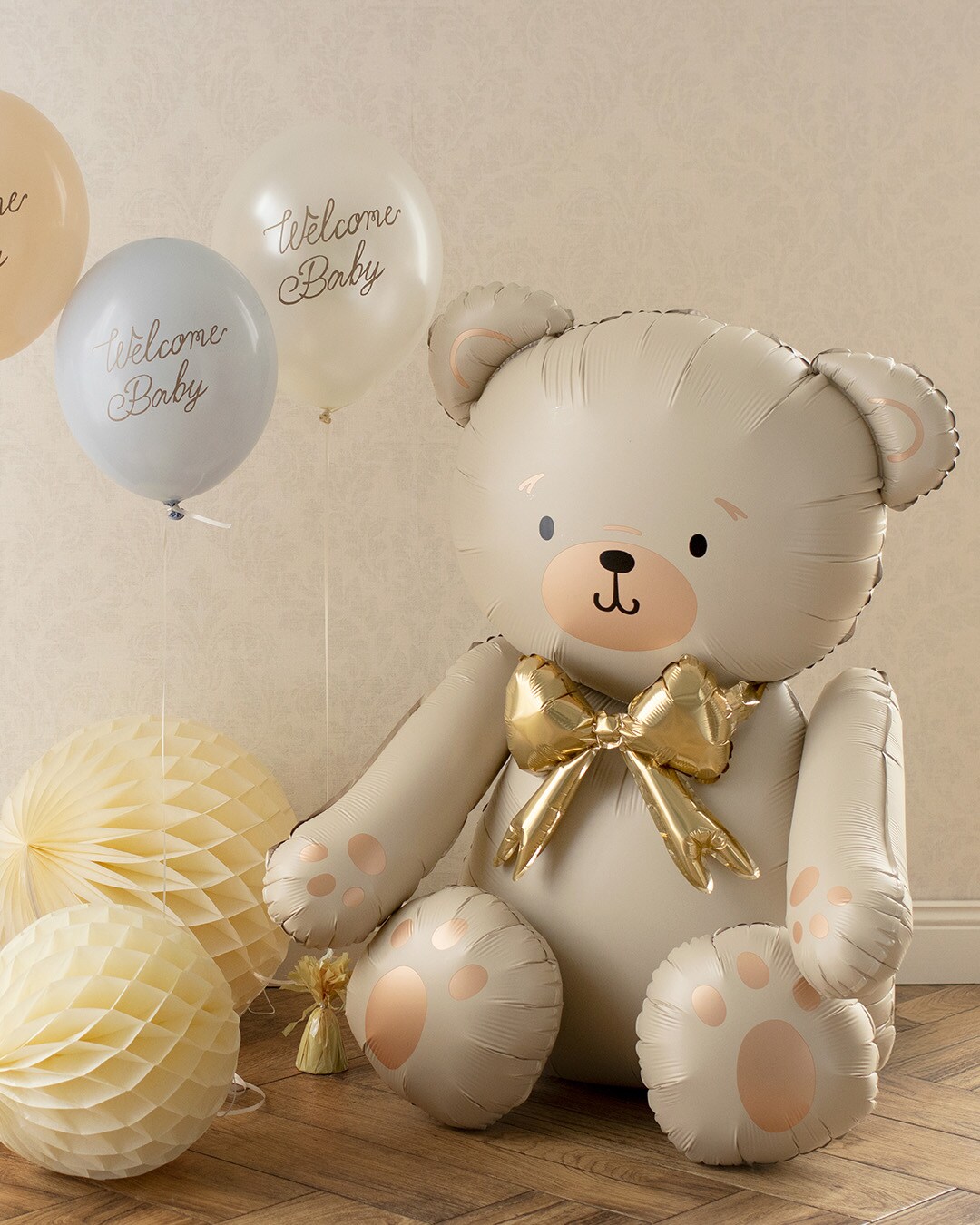 Teddybjørn Siddende Folieballon 84 cm