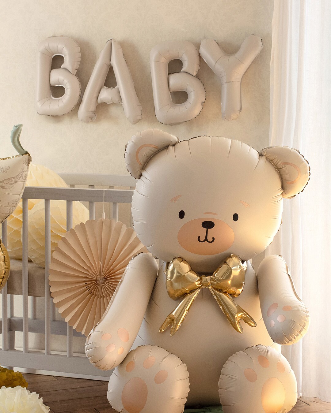 Teddybjørn Siddende Folieballon 84 cm