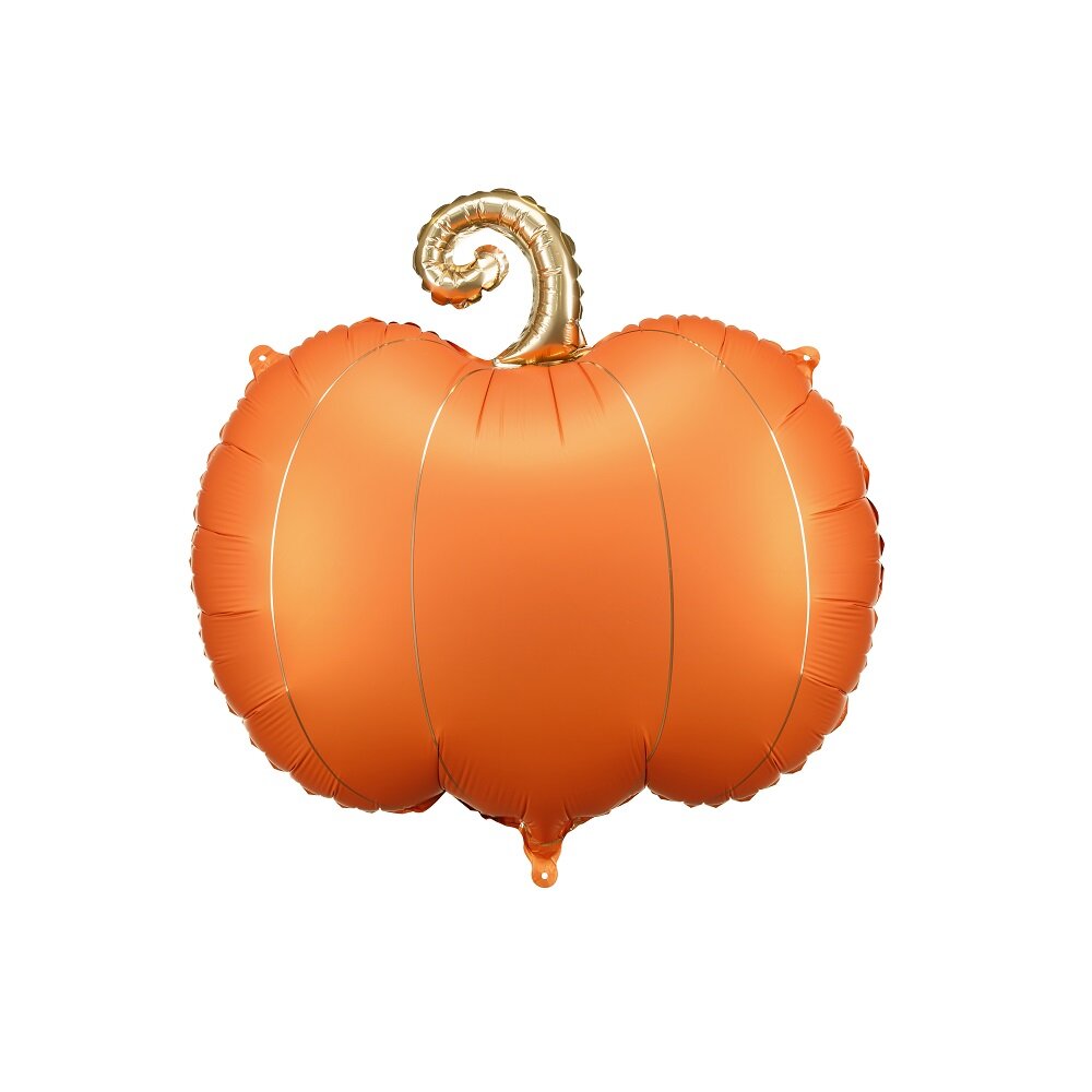 Folieballon - Græskar med gulddetaljer 62 cm