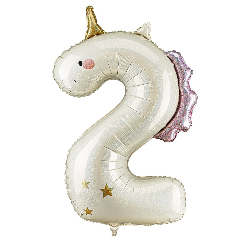 Enhørning Talballon 2 (92 cm)