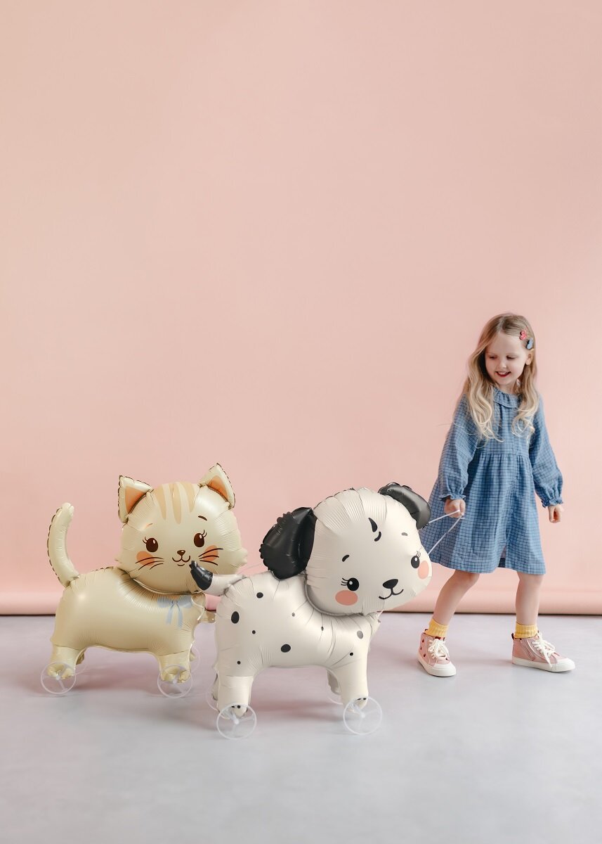 Folieballon Hund på hjul 70 cm