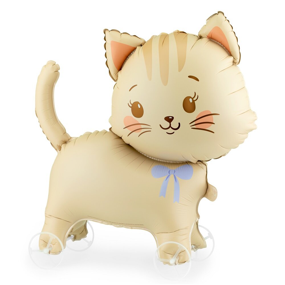 Folieballon Kat på hjul 65 cm