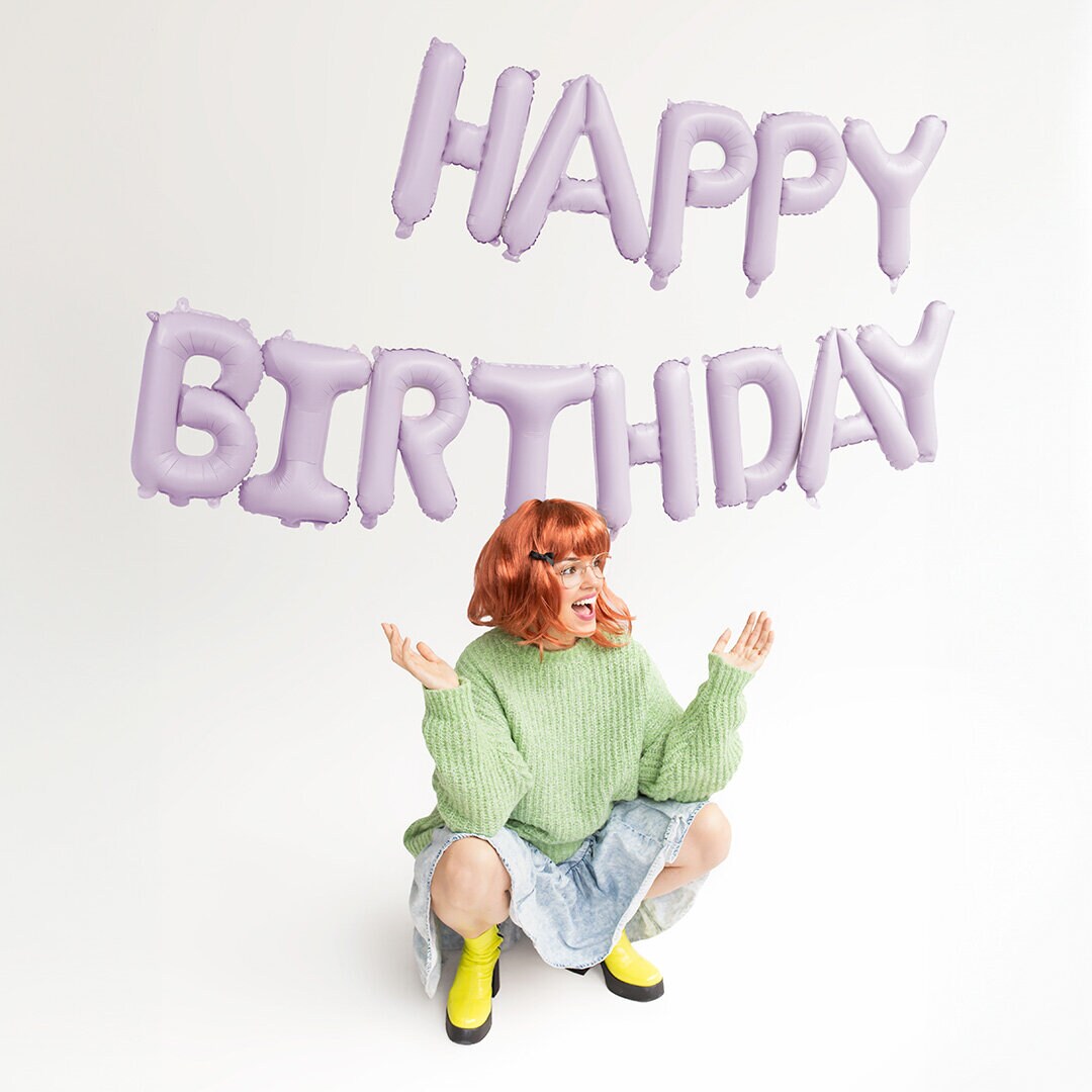 Ballongguirlande Happy Birthday Lyselilla 340 cm
