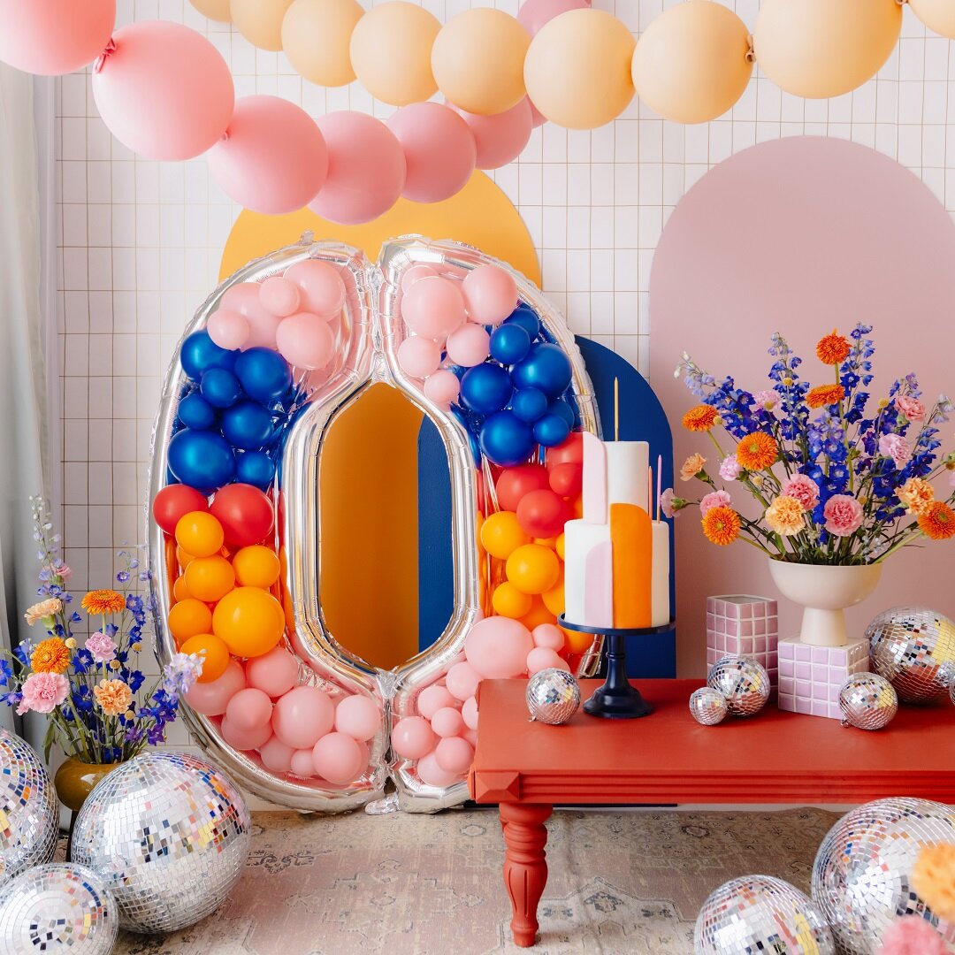 Ballonramme til dekoration, 126 cm høj, tal 0