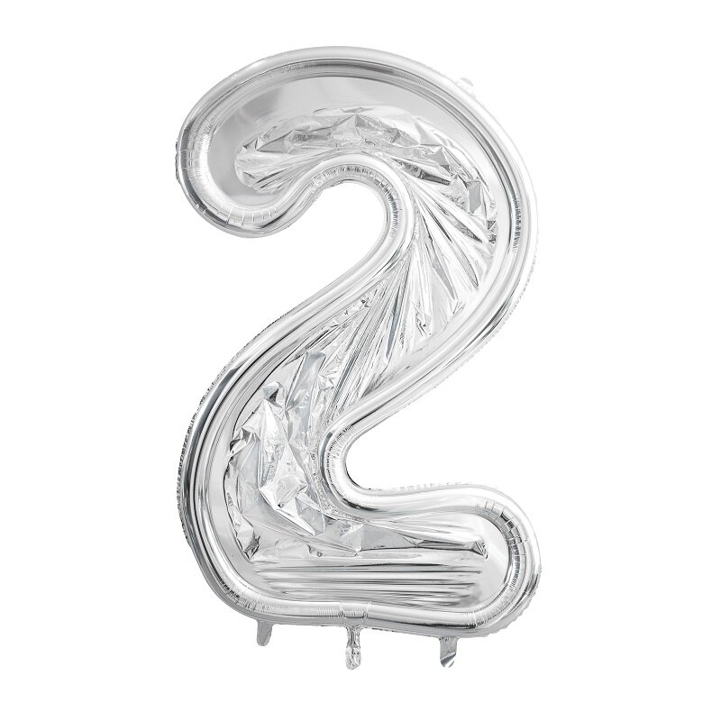 Ballonramme til dekoration, 126 cm høj, tal 2