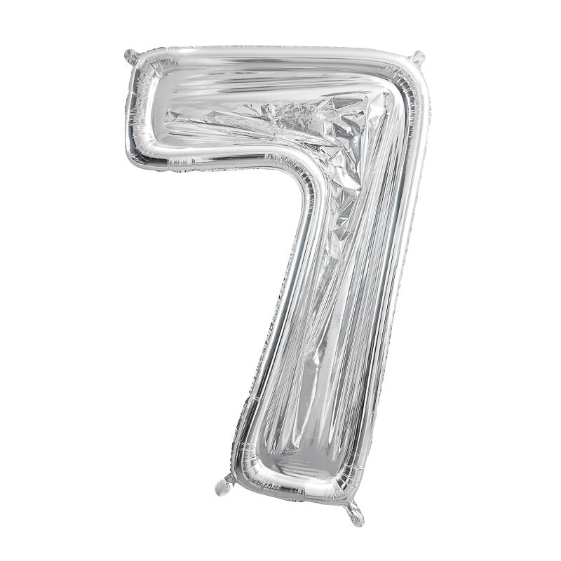 Ballonramme til dekoration, 126 cm høj, tal 7