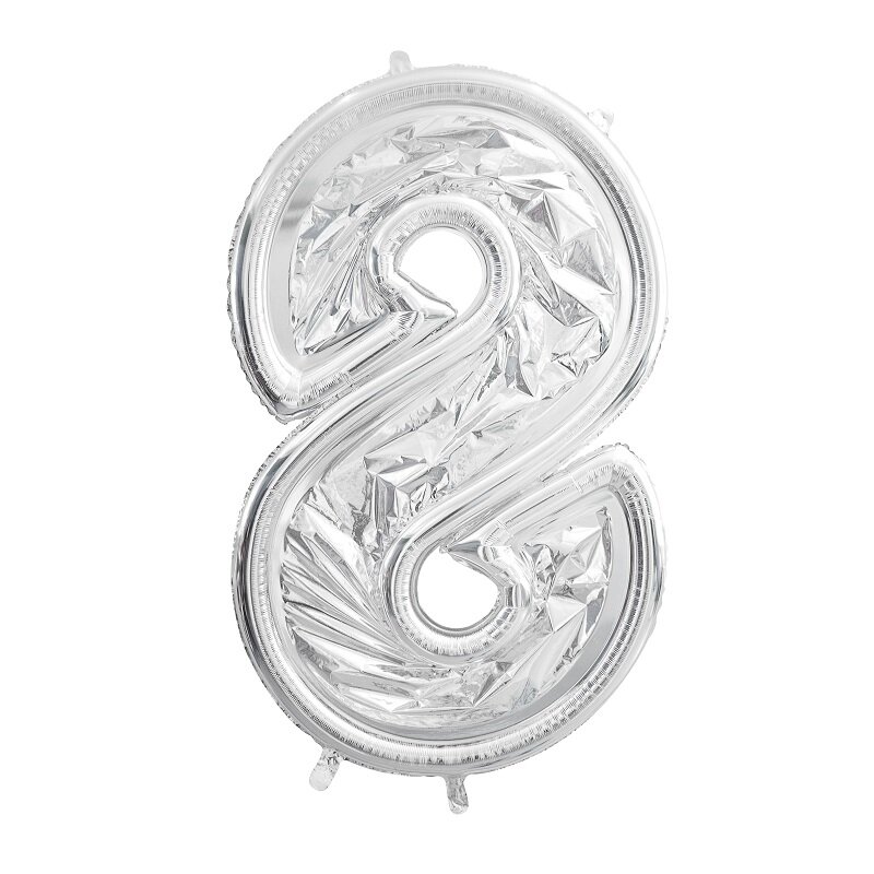 Ballonramme til dekoration, 126 cm høj, tal 8