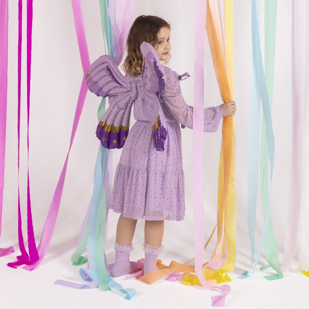 Sommerfuglevinger Folieballon Lilla 102 cm