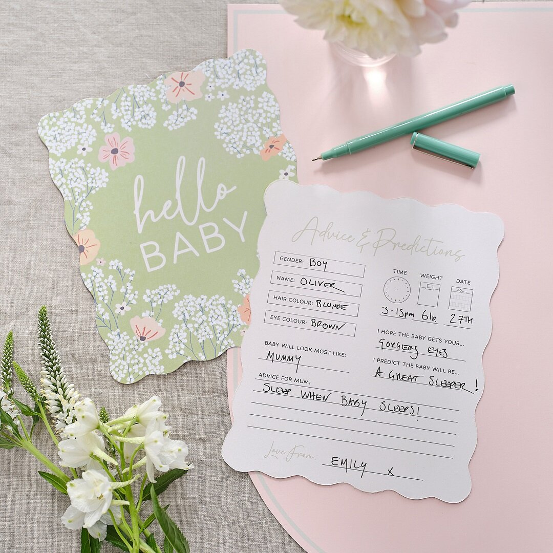 Floral Baby - Tipkort til kommende forældre 10 stk