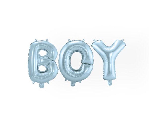 Ballonguirlande, Boy lyseblå 36 cm