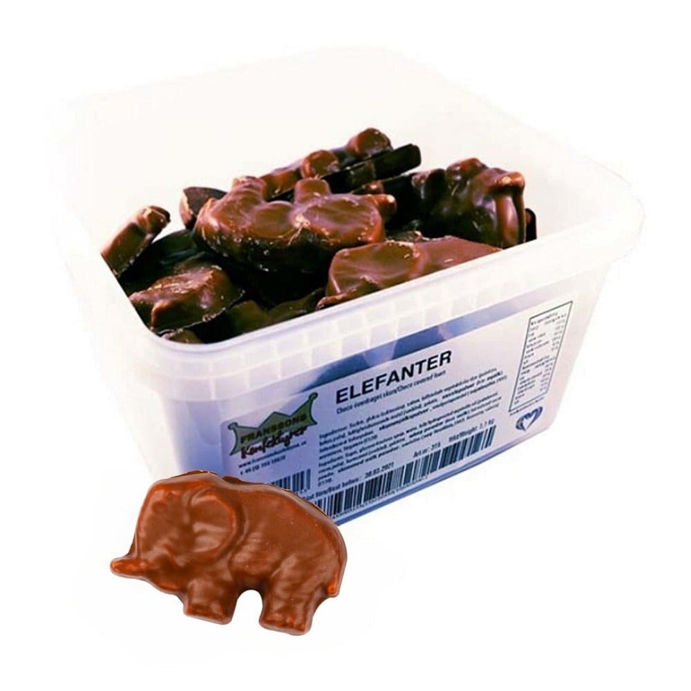 Chokoladeelefanter i Storpak 1,1 kg