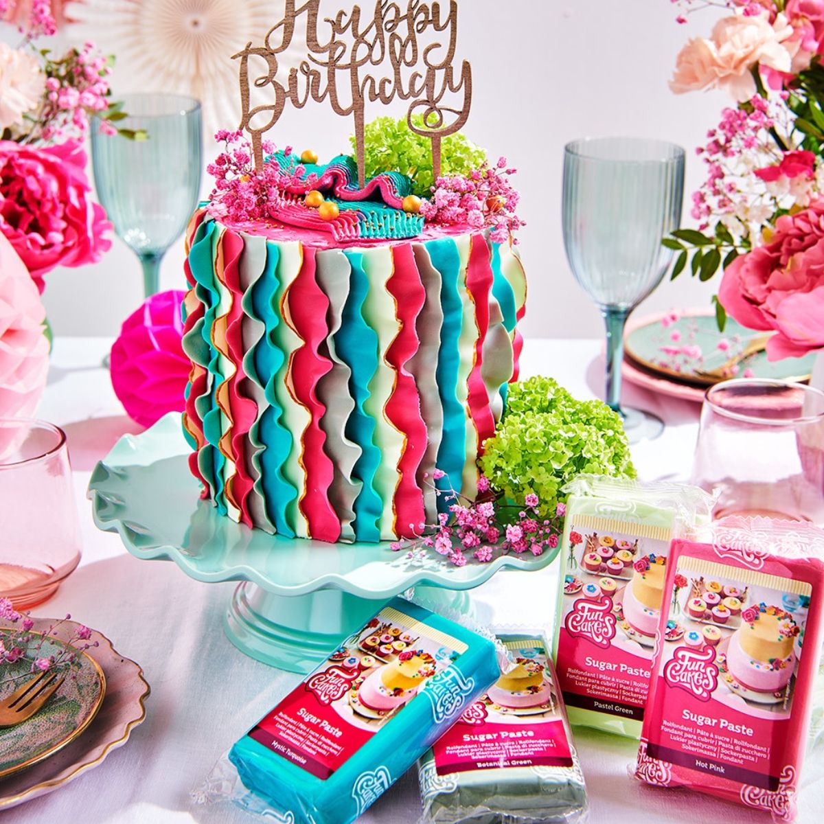 FunCakes - Fondant Botanisk Grøn 250 gram