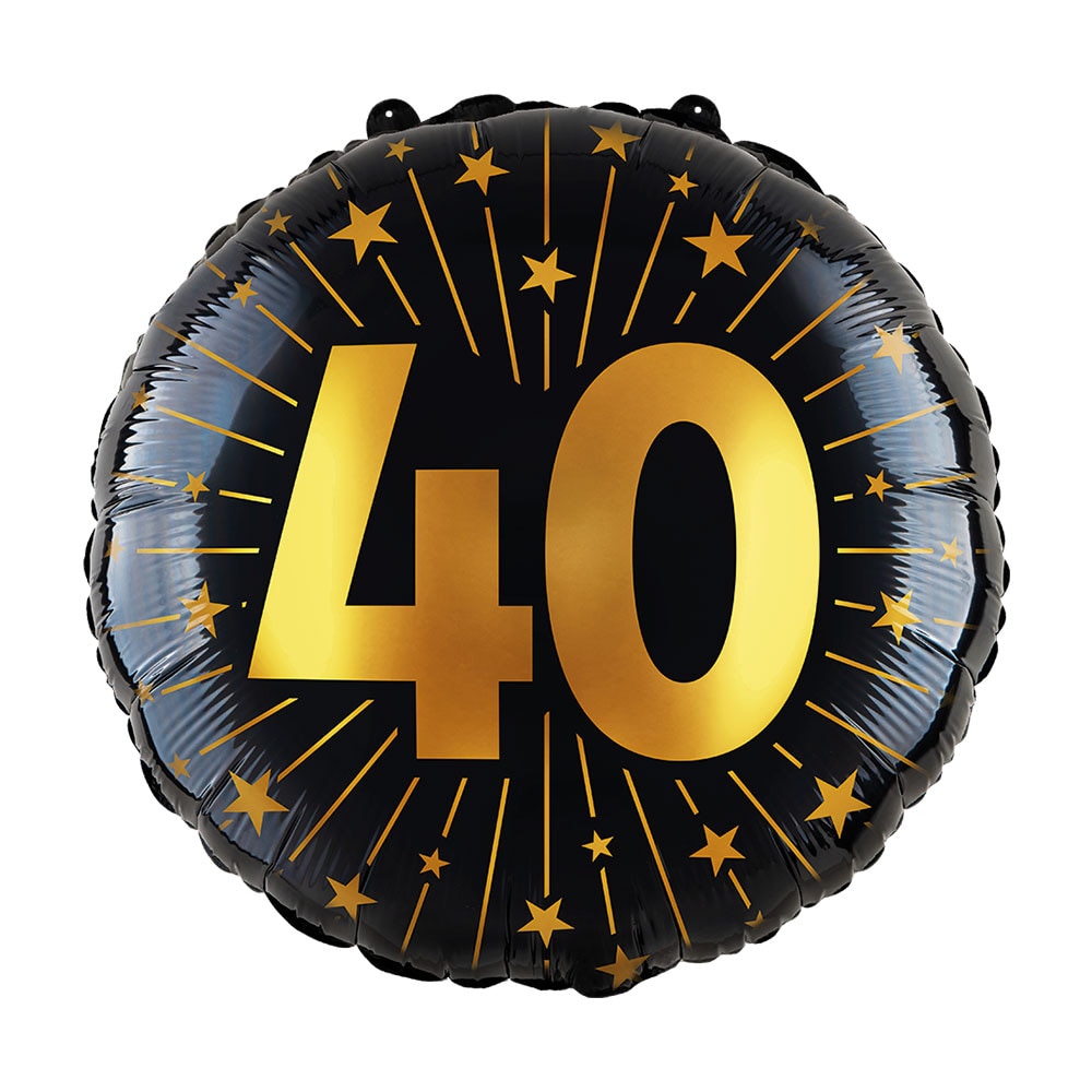 Folieballon Guld 40 år 46 cm