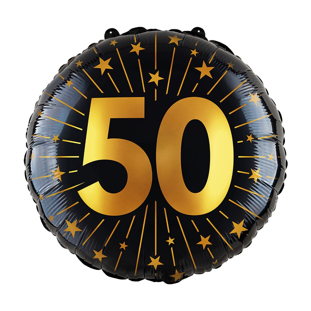 Folieballon Guld 50 år 46 cm