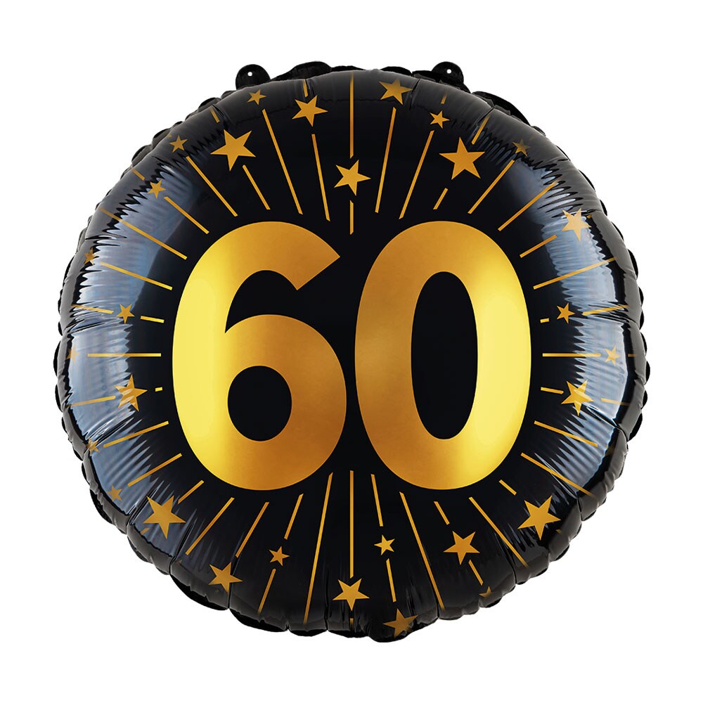 Folieballon Guld 60 år 46 cm