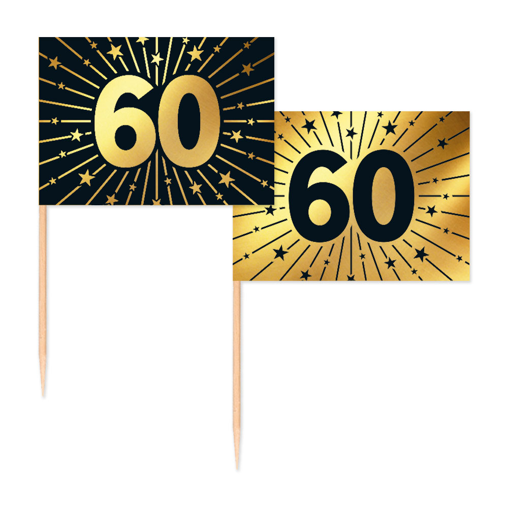 Party Picks 60 år 50 stk
