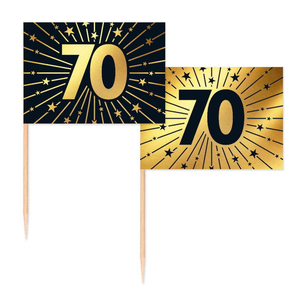 Party Picks 70 år 50 stk