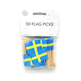 Partypicks, Sverige flag 50 stk.