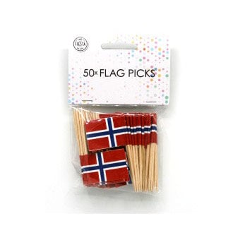 Partypicks, Norge flag 50 stk.