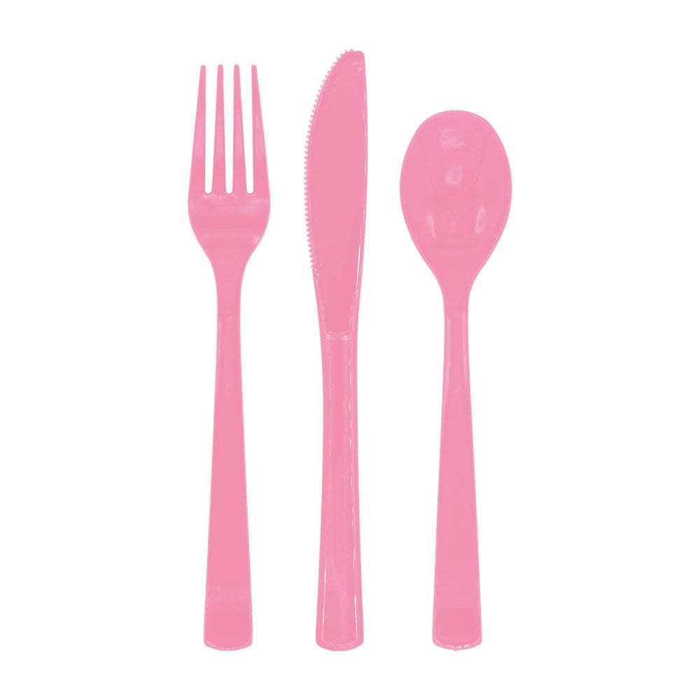 Plastbestik Lyserøde 18 stk