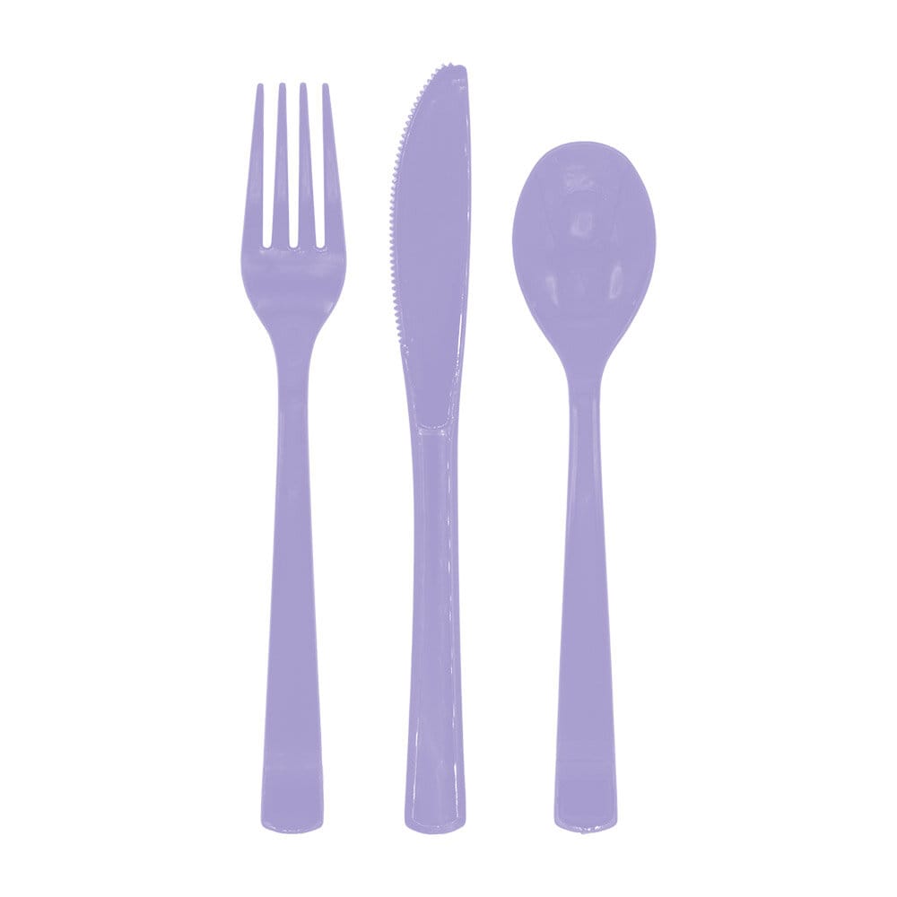 Plastbestik Lyslilla 18 stk
