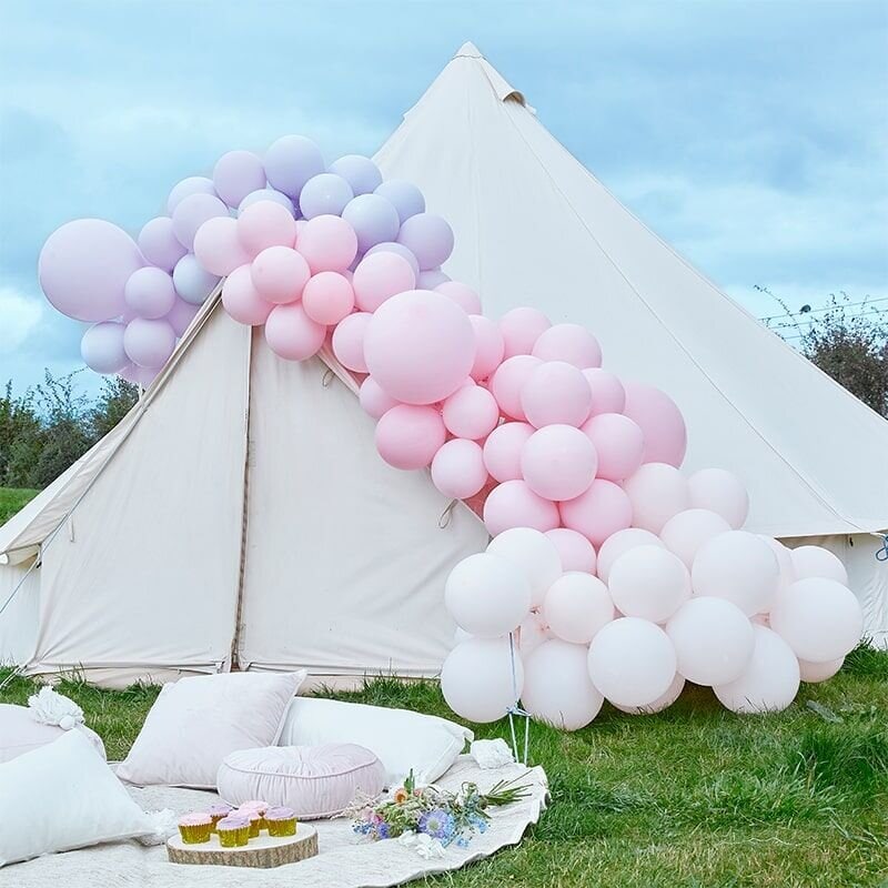 DIY Deluxe Ballongbue Pastel - Rosa/Lavendel