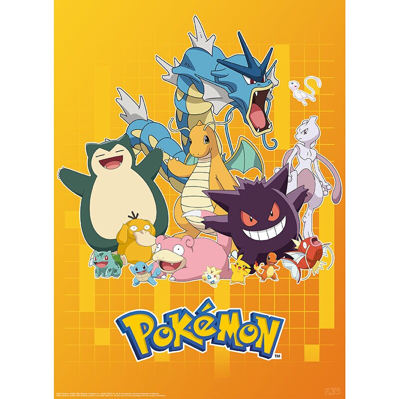 Pokémon - Plakater Farverige Karakterer Chibi 2 stk