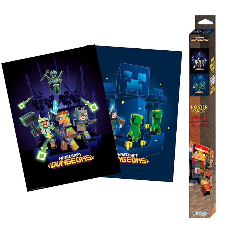 Plakater - Minecraft Dungeons 2 stk